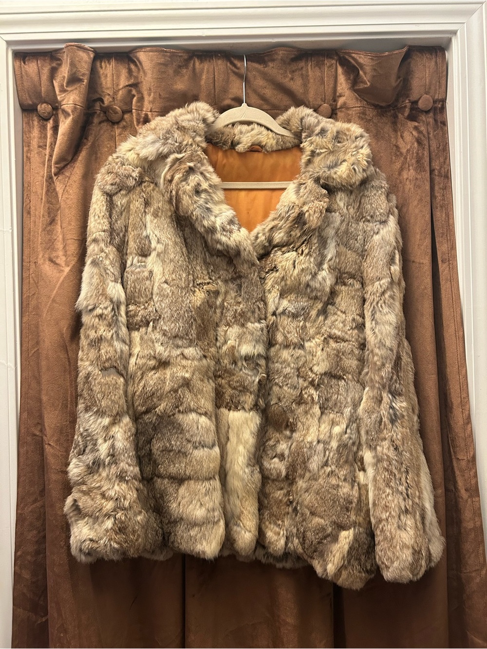 Vintage Genuine Rabbit Fur Coat